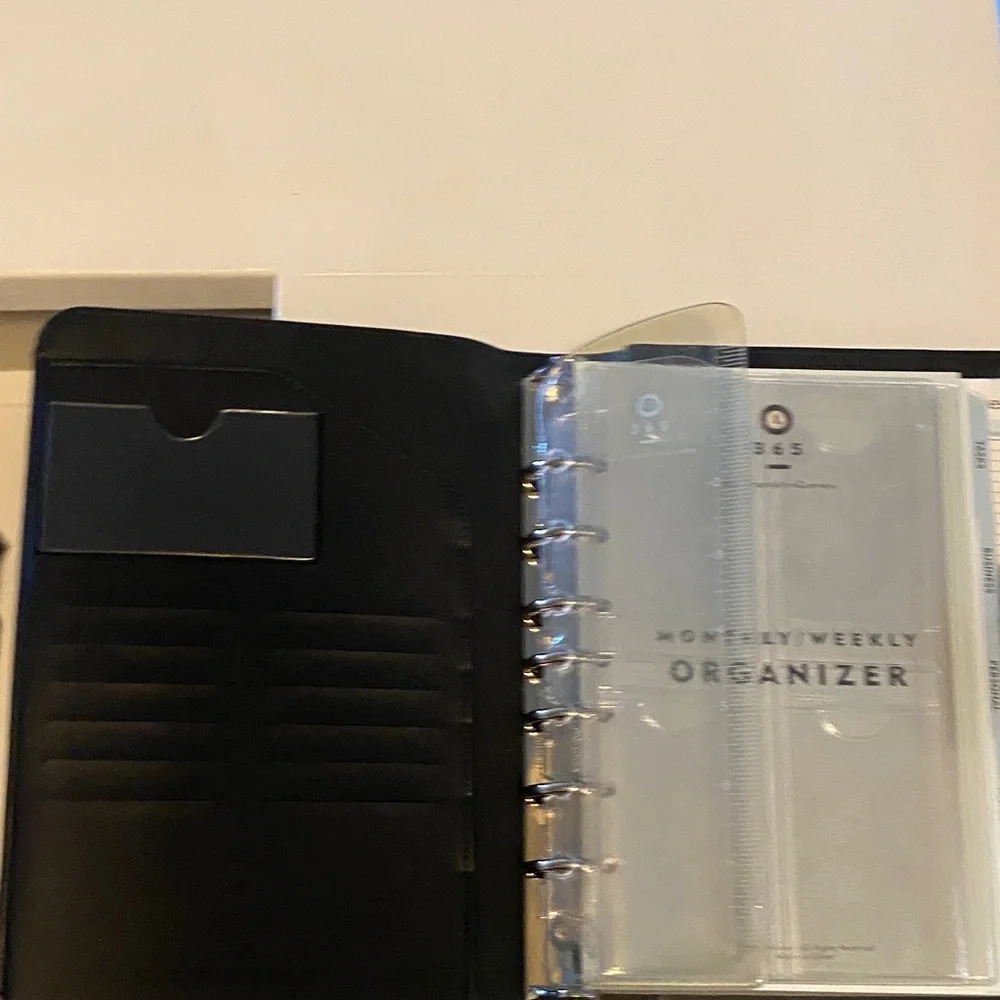 Elegant Black Leather Planner